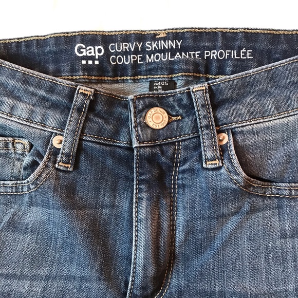 Gap Mid Rise Curvy Skinny Jeans in Indigo, Sz 4 - Picture 5 of 12